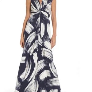Eliza J - Brush Print Jersey Maxi Dress